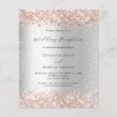 シルバーバラ金ゴールド結婚式の招待状 (正面)