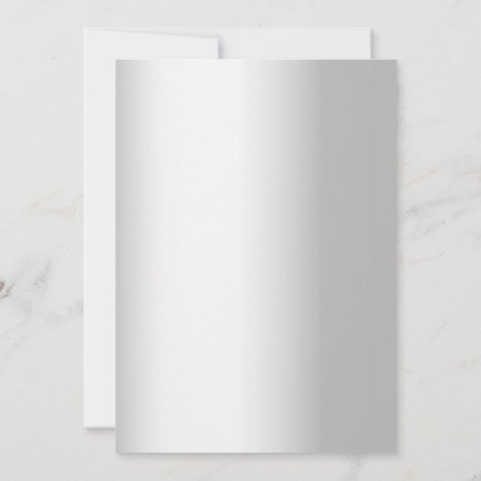 シルバーバラ金ゴールド花模様エレガントな結婚式 招待状 (裏面)