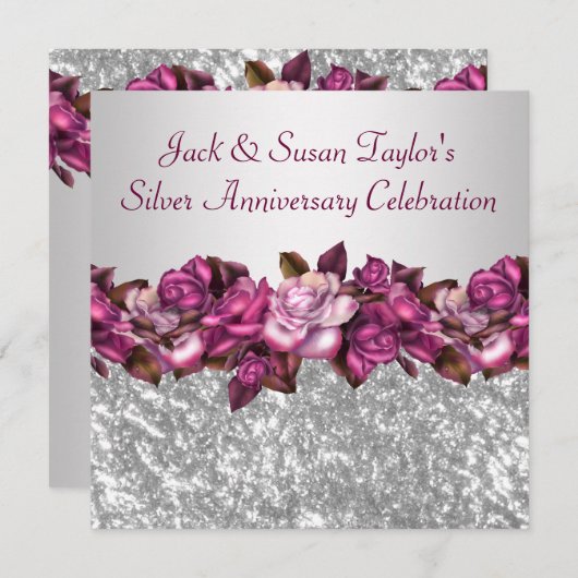 シルバーバラ25周年記念パーティー 招待状 (正面/裏面)