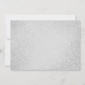 シルバーバルーングリッター紙吹雪40歳の誕生日 招待状 (裏面)