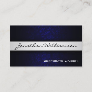 シルバーバンドモダンプロフェッショナル名刺 名刺