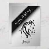 シルバーバースデーウマ科のタパーティーの招待状 招待状 (正面/裏面)