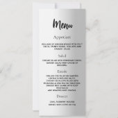 シルバーバースデープログラムディナーメニューカード 招待状 (裏面)