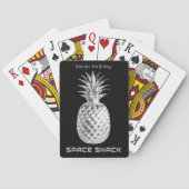 シルバーパイナップル宇宙スナックフルーツパーソナライズされた トランプ (裏面)