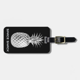 シルバーパイナップル宇宙食品熱帯果実カスタム ラゲッジタグ