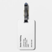 シルバーパイナップル宇宙食品熱帯果実カスタム ラゲッジタグ (裏面縦)