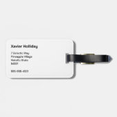 シルバーパイナップル宇宙食品熱帯果実カスタム ラゲッジタグ (裏面横)