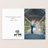 シルバーパインディアウィンターウェディング写真ありがとう 箔カード (内部)