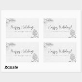 シルバーパインホリデイ 長方形シール (シート)