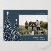 シルバーパイン |クリスマスエレガントの写真 箔シーズンカード (正面)