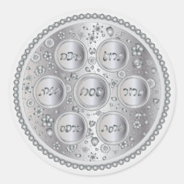 シルバーパスソーバーシーダープレートステッカー ラウンドシール