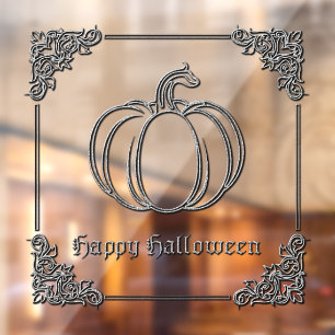 シルバーパンプキンハロウィーン ウィンドウサイン