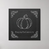 シルバーパンプキンハロウィーン キャンバスプリント (正面)