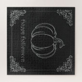 シルバーパンプキンハロウィーン ジグソーパズル (横)