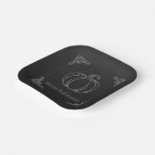 シルバーパンプキンハロウィーン ペーパープレート (傾斜あり)