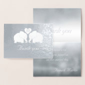 シルバーパーソナライズされたの象結婚達に感謝する 箔カード (ディスプレー)