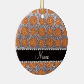 シルバーパーソナライズされたグリッター セラミックオーナメント (右)