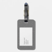 シルバーパーソナライズされたスターダストの紙吹雪夫妻 ラゲッジタグ (裏面縦)