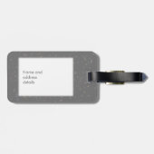 シルバーパーソナライズされたスターダストの紙吹雪夫妻 ラゲッジタグ (裏面横)