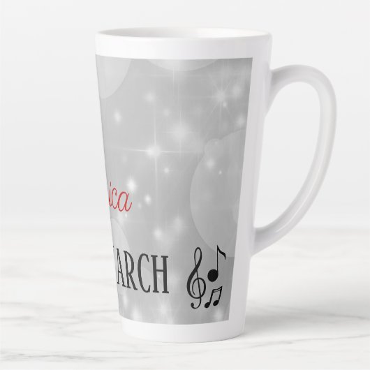 シルバーパーソナライズされたミュージカルマトリアーチマザー カフェラテマグ (右)