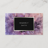シルバーパープルアメジスト源石型。 名刺 (正面)