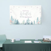 シルバーパープルウィンターオネダーランド1st誕生日パーティー 横断幕 (トレードショー)