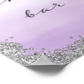 シルバーパープルキャンディ結婚バーのポスタープリント ポスター (角)