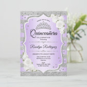 シルバーパープルキンセアニェラ招待状 招待状 (スタンド正面)