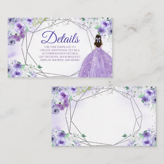 シルバーパープルキンセアニラ詳細カード エンクロージャーカード (正面/裏面)