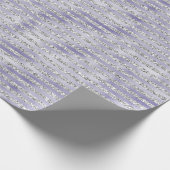 シルバーパープルグリジーグリッターストライプ ラッピングペーパー (角)