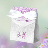 シルバーパープルグリッターの輝感謝していき名前 フェイバーボックス