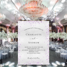 シルバーパープルグリッターエレガントな結婚式