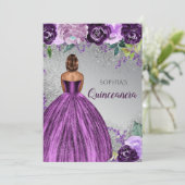 シルバーパープルグリッタードレスキンセアニラクインズ 招待状 (スタンド正面)