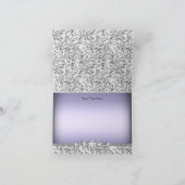 シルバーパープルグリッター&ジュエルボウサンキューカード サンキューカード (内部)