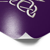 シルバーパープルケルト蝶カーリングノット フォトプリント            (角)