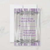 シルバーパープルスパープルマスカレードパーティーRSVP 出欠カード (裏面)