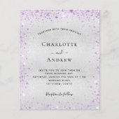 シルバーパープルソーシャルメディア結婚のアイコンの予算 チラシ (正面)