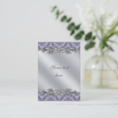 シルバーパープルダマスクの名刺 名刺 (スタンド正面)