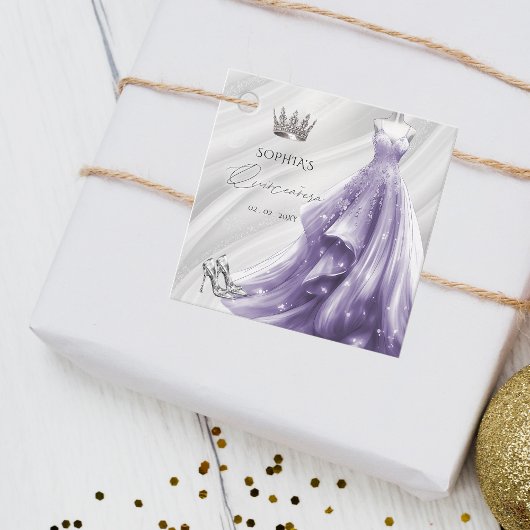 シルバーパープルドレスプリンセスキンセアニラ フェイバータグ