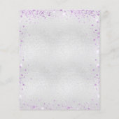 シルバーパープルバタフライバジェット結婚式招待状 チラシ (裏面)