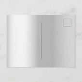 シルバーパープルバルーン誕生日を保存 案内ポストカード (裏面)