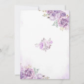 シルバーパープルパリオララブライダルシャワー 招待状 (裏面)