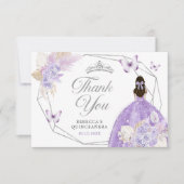 シルバーパープルボホバタフライキンセアニラ サンキューカード (正面)