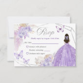 シルバーパープルボホバタフライキンセアニラ 出欠カード (正面)