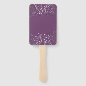 シルバーパープル結婚のメニュー ハンドファン (裏面)