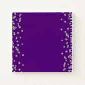 シルバーパープル40歳誕生日ゲストブック紙吹雪 ノートブック (裏面)