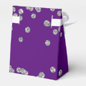 シルバーパープル40th誕生日ありがとう紙吹雪 フェイバーボックス (裏面サイド)