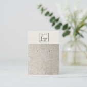 シルバーパールレザーテクスチャイヤリングネックレス 名刺 (スタンド正面)