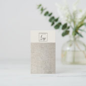 シルバーパールレザーテクスチャネックレスのロゴ表示 名刺 (スタンド正面)