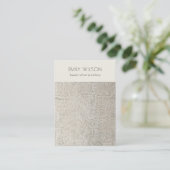 シルバーパールレザーテクスチャバンドネックレスディスプレイ 名刺 (スタンド正面)